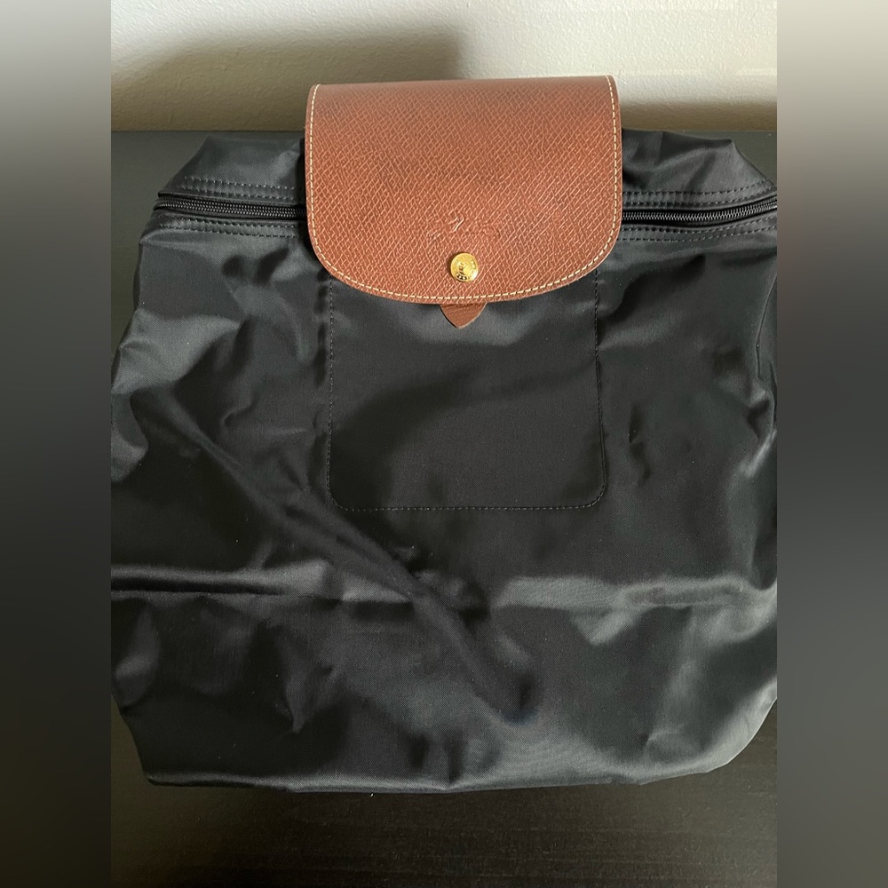 Longchamp Large Le Pilage Backpack in black - Picture 2 of 13